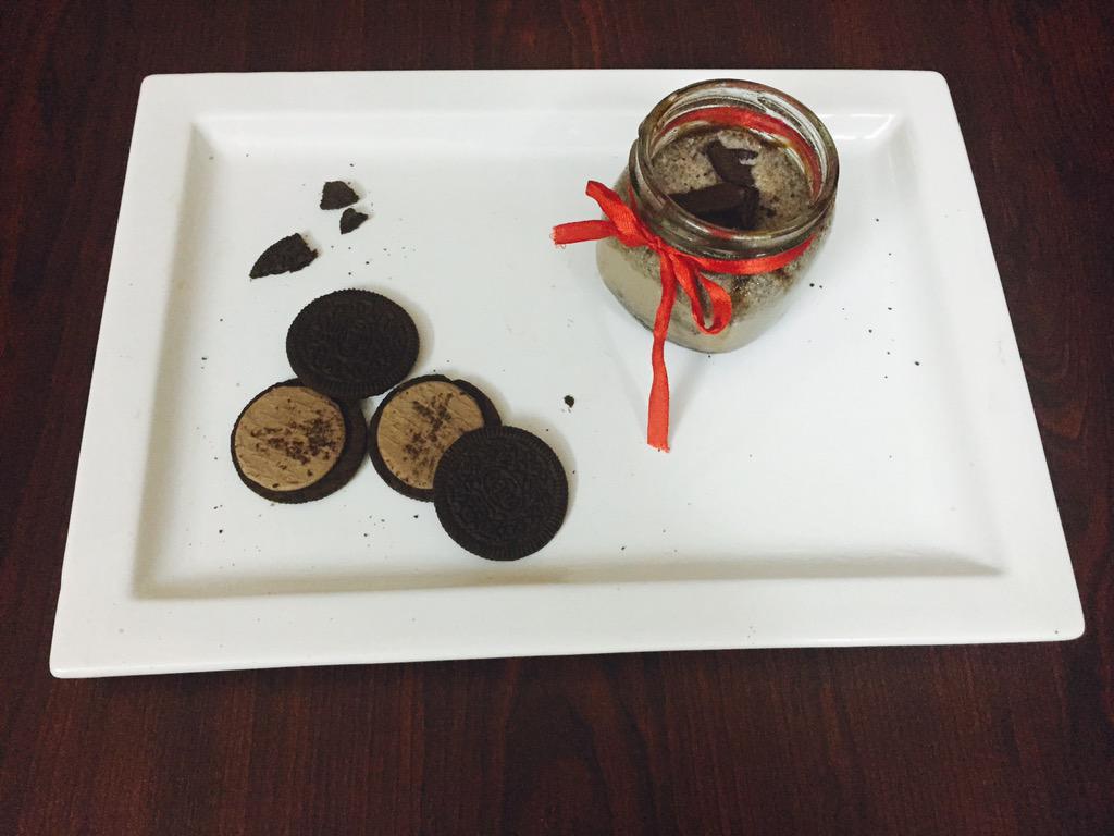 divyaszaika's tweet photo. Next blog post is gonna be Oreo-licious!😍
Oreo Milkshake ;)
Yay! Soooper happy!👯 #divyaszaika #DivyasKitchen http://t.co/UAVtAT8wpo