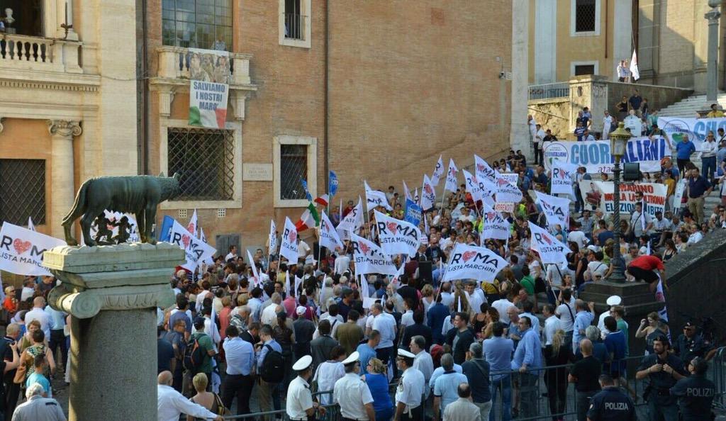 Ripartire dal territorio x ricostruire Roma.Con cittadini/reti civiche oggi in Campidoglio x le dimissioni di Marino