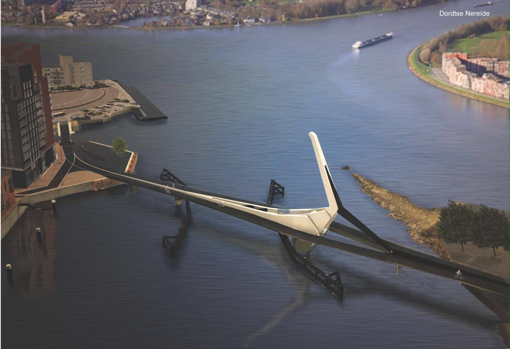 Dordtse Nereïde wint prijsvraag #prinsclausbrug. 'Innovatief concept dat Dordrecht op de kaart zet'.