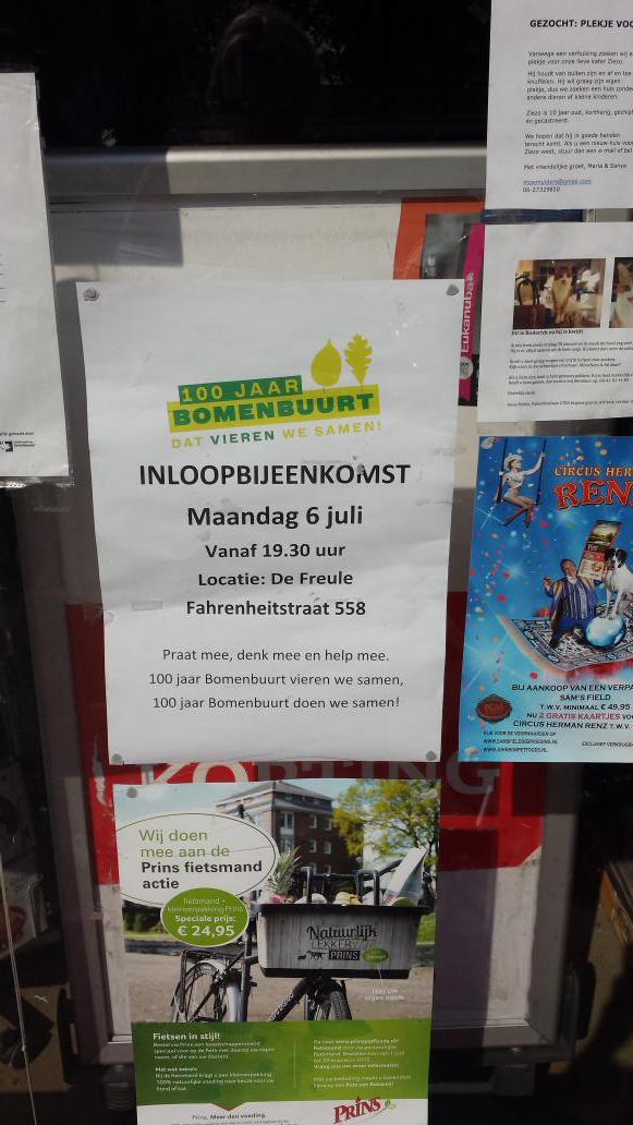 Leuk dat winkeliers meedoen! Kom je ook? #100jrbb #bomenbuurt #petsplace