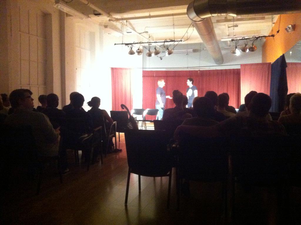 FigmentTheater's tweet photo. The Boyfriend takes the stage to kick off #FirstThursday http://t.co/Ks7A3EaGnc