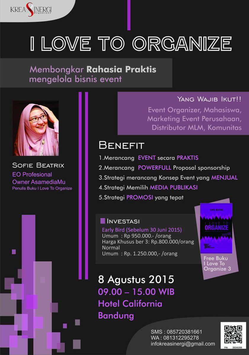AsaMediaMu's tweet photo. Akan ada Training #Bisnis #EventOrganizer #Bandung tgl 8 Agust w/ Bunda @SofieBeatrix loh.
Ikut? :)

Cc @JamilAzzaini http://t.co/iEy1xEllxF