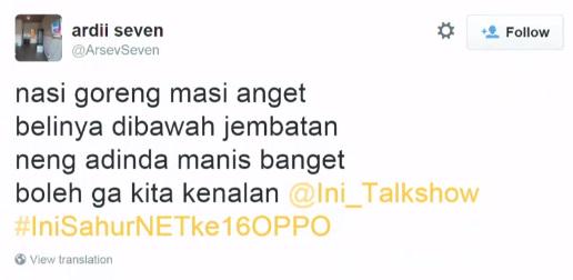mdtvindonesia's tweet photo. Ini dia pemenang kuis twitter #IniSahurNETke16OPPO Selamat! http://t.co/5nFTwWVDDe