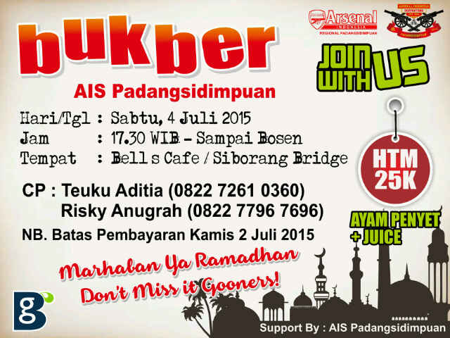 Don't miss it!!! #BukberAIS_SDP (Cc: <a href="/SB_Sidimpuan/">SuporterBolaSidimp_</a>)