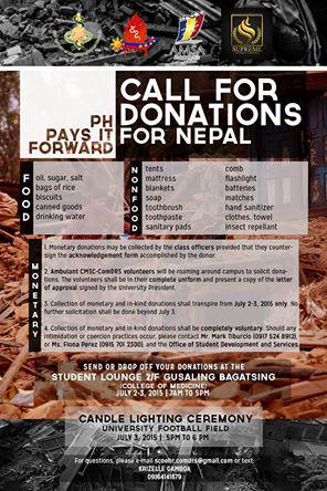 plm_ssc's tweet image. #PHPaysItForward #PLMforNepal #OnePamantasan