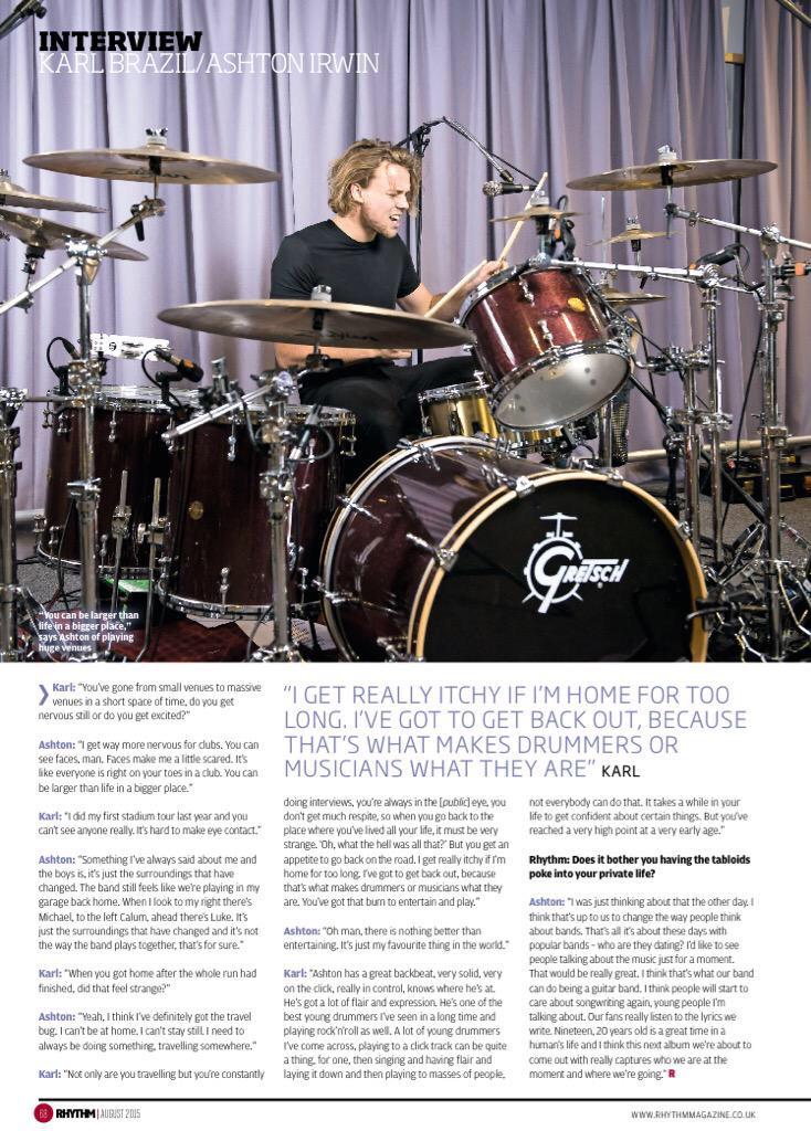 _5SOSFAMUPDATES's tweet photo. Interview Ashton &amp; Karl Brazil done for the August edition of Rhythm Magazine || @Tha5SOSFamily #5-7 http://t.co/aYUiyMRUoO