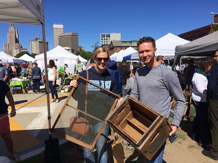 ProvidenceFlea's tweet photo. There may be clouds today, but Sunday calls for sunshine! Join us for #Fleatime (10a-4p) on the Greenway. http://t.co/64JdEaL0HC