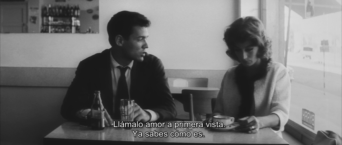 DoveFitch's tweet photo. 'Confiésalo. Sólo quieres acostarte conmigo'.

'Lola' (Dir. Jacques Demy, 1961). http://t.co/e3mSBjdpXW