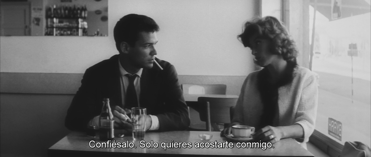 DoveFitch's tweet photo. 'Confiésalo. Sólo quieres acostarte conmigo'.

'Lola' (Dir. Jacques Demy, 1961). http://t.co/e3mSBjdpXW