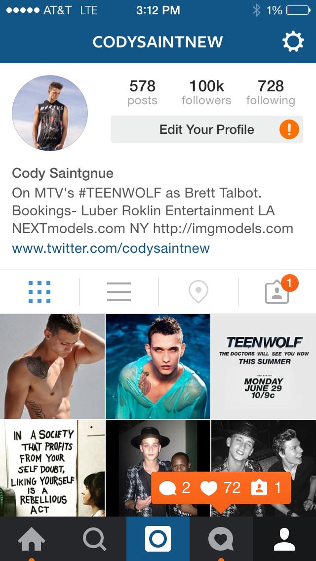 codysaintgnue's tweet photo. 🚨 #100k 😱 To celebrate, I'm liking peoples instgram edits of me for #FanAppreciationFriday TMRW!!! 🚨 http://t.co/Ng85pf770Q