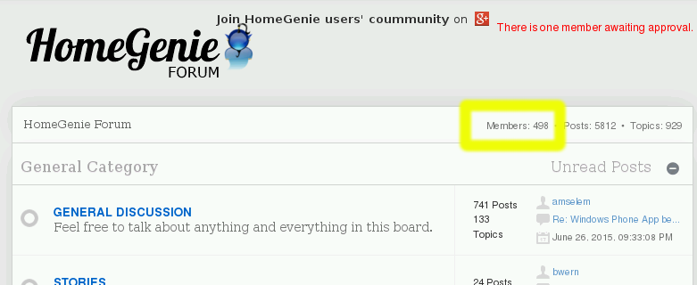 noliono's tweet image. Nearly 400 Members on #HomeGenie forum ! More or less people in the world use this software ? #QuestionWithoutAnswer