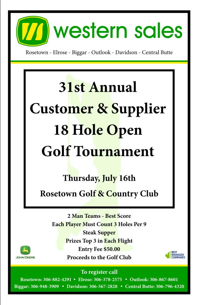WesternSalesLtd's tweet photo. Join @WesternSalesLtd for our 31st Annual Golf Tournament! Call or stop in to register your team. Details below. http://t.co/09ylqfACHz