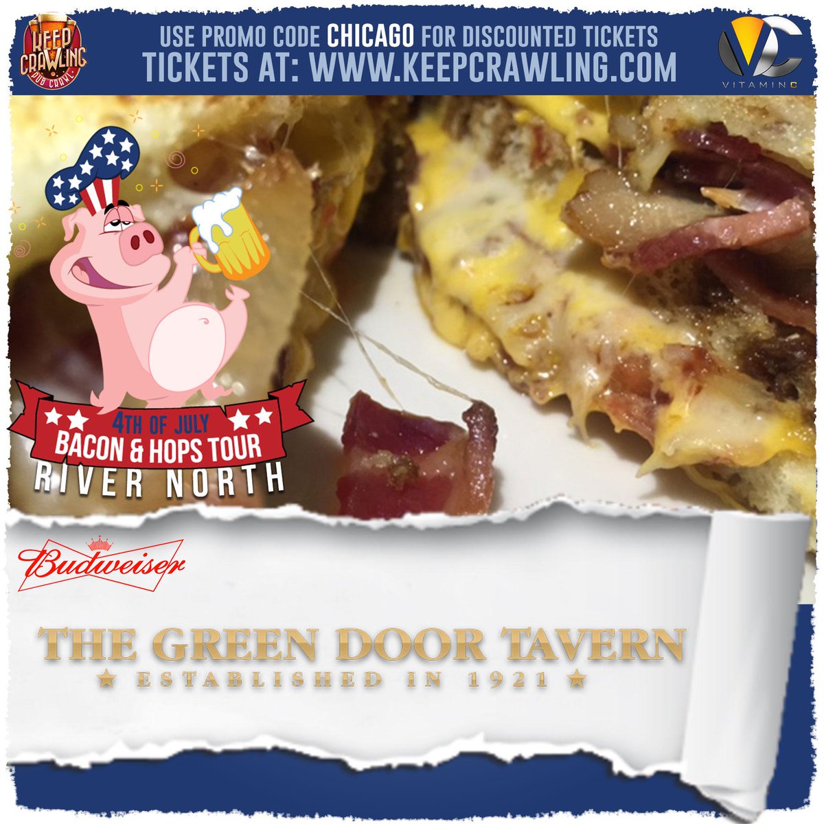 Greendoortavern's tweet image. You wanna be happy too?
keepcrawling.com (promo code: GoCubs)
#baconandhops #Chicago #barcrawl