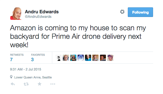 RMac18's tweet photo. Amazon is scanning backyards in Seattle to possibly gather info for drone delivery program. http://t.co/gKe1fgfgw9 http://t.co/Ih19UvlhiY