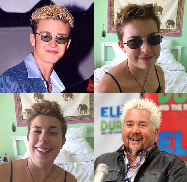 zevester's tweet image. Twin day!!1! Who wore it best?! #frostedtips