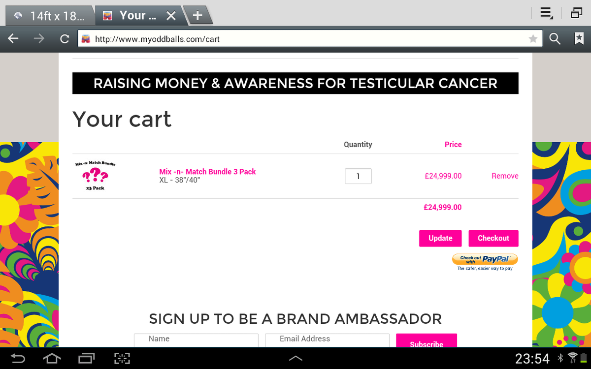 _MarkMorg's tweet image. @myoddballs i was about to order but not at £25 grand !! no matter how good the cause #technicalfailure