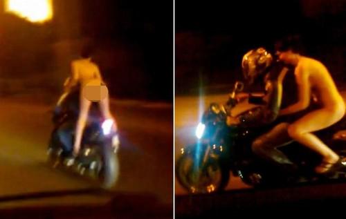 Polícia procura mulher que pegou carona nua em moto. glo.bo/1Ky86Y7