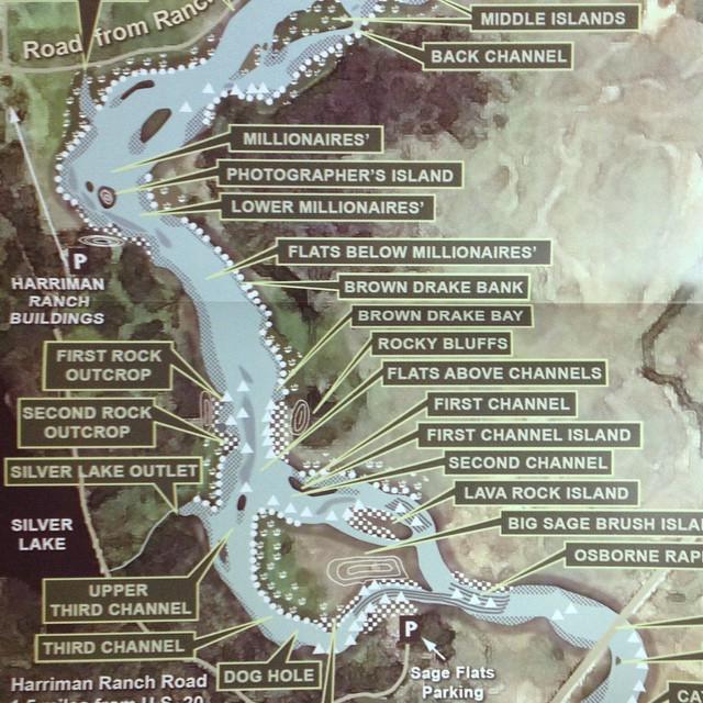 Map Dragons on X: Fly fishing map of a stretch of the Henry's Fork of the  Snake River, Idaho   / X