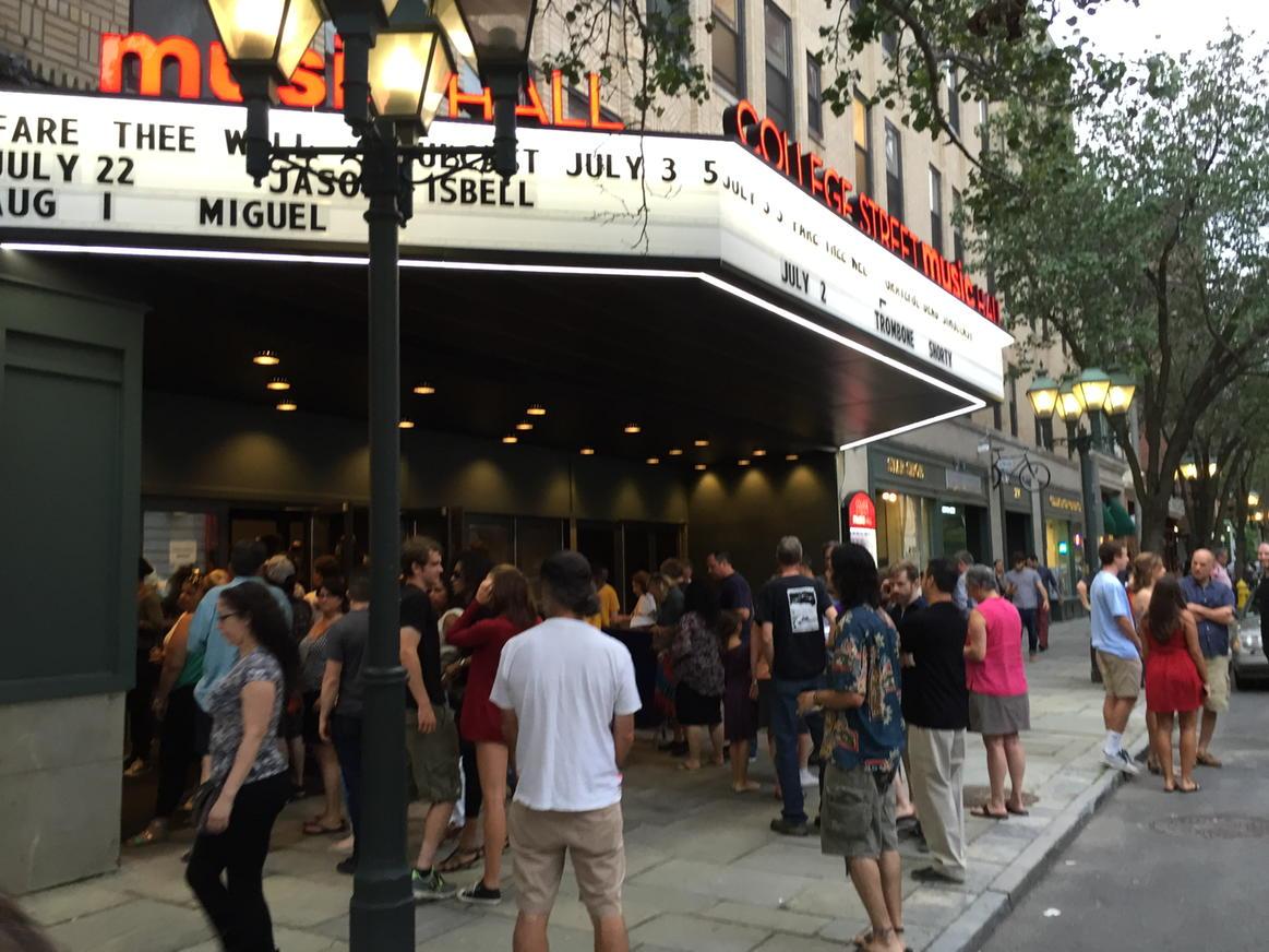 matthewnemerson's tweet image. A big crowd is gathering for Trombone Shorty at the #CSMH @MayorHarp #nhv #gscia @NewHavenED