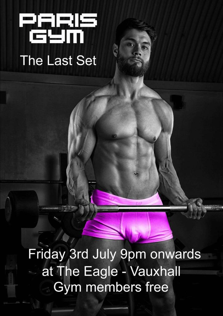 MenIncClub's tweet photo. @Parisgym #THELASTSET FRIDAY 3 JULY  @MenIncClub DOORS 9pm @eaglelondon @DJLouisLennon @RossJones72 PARISMEMBERSFREE http://t.co/jNKbcttKoA