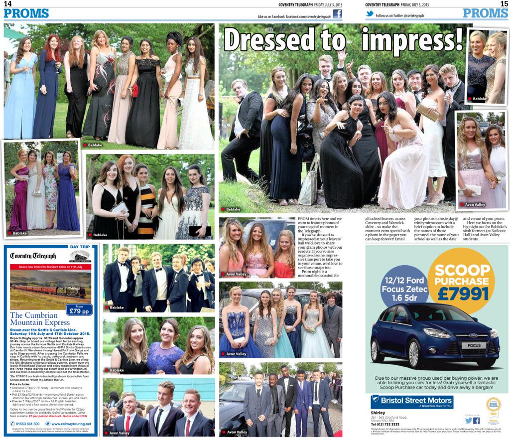 BablakeSchool's tweet photo. Great to see some of our U6th featured in today's @covtelegraph 'Dressed to Impress' feature. @Bablake6thForm http://t.co/ATvePpwk0U