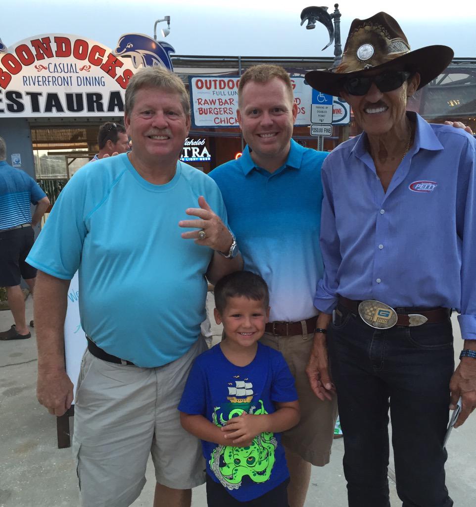 Dinner with the \"King\" Richard Petty. Happy Bday King! 