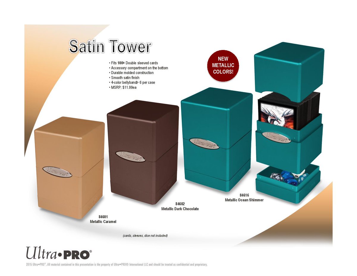 Ultra pro Deck Box-satén Tower-Green