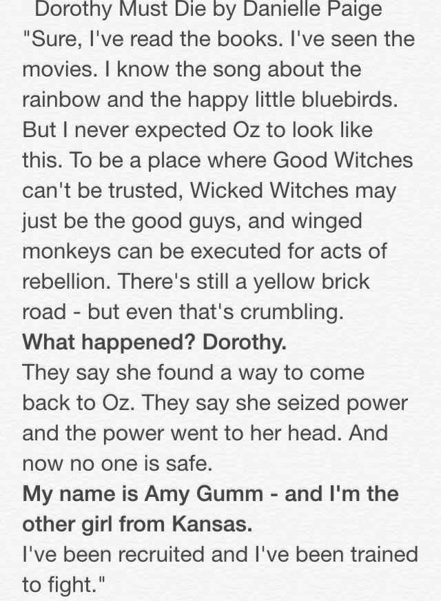 AshRecommends's tweet image. Dorothy Must Die by Danielle Paige