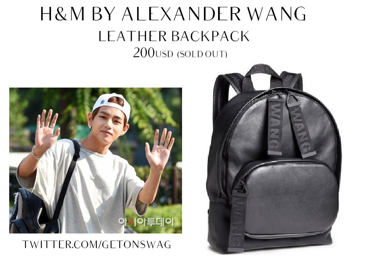 bts leather backpack