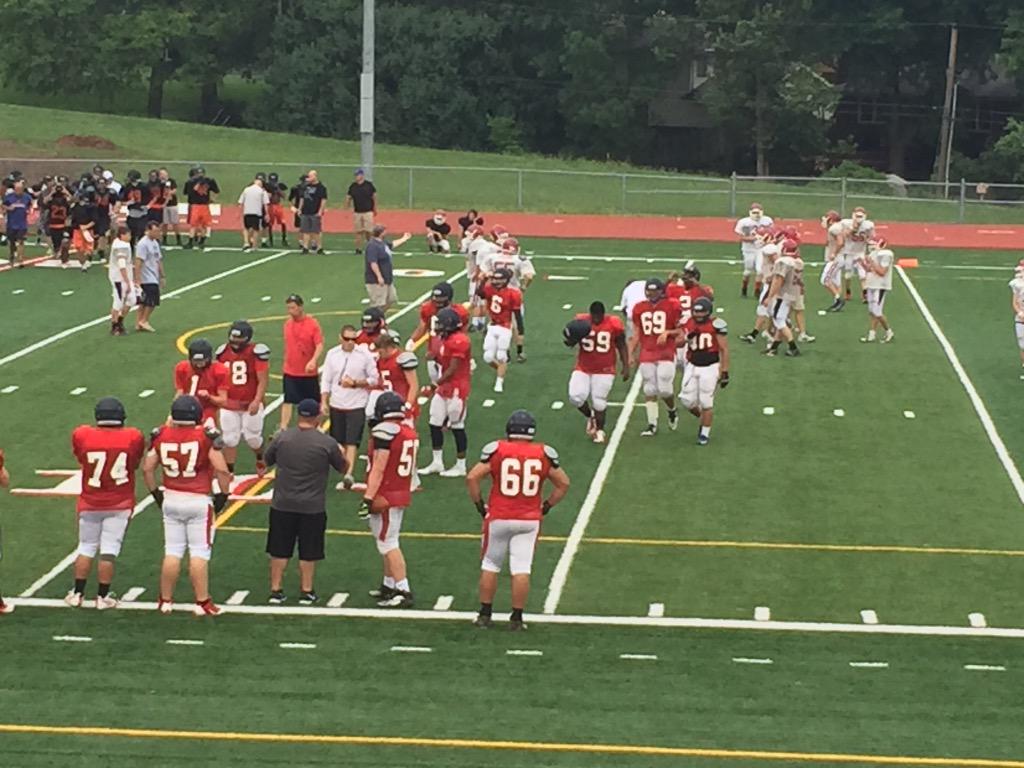 WebbGregg's tweet photo. Great summer scrimmage with SMNW and Eudora tonight - awesome event to start the Patriot Football season. http://t.co/aTia1EN8Kh