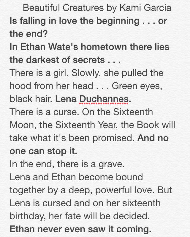 AshRecommends's tweet image. Beautiful Creatures by Kami Garcia