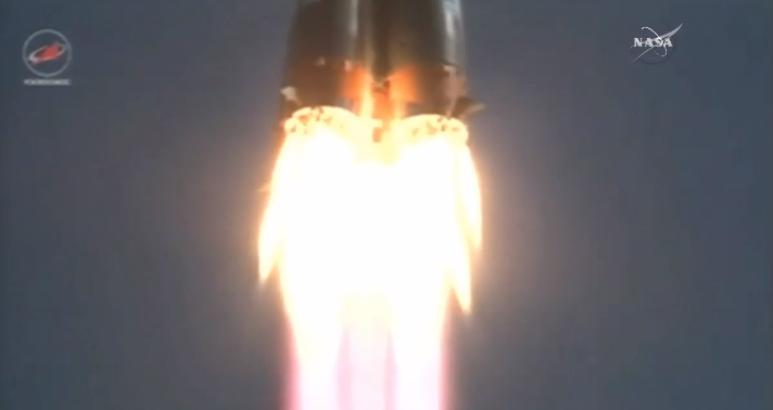 LIFT OFF! Russian Progress #ISScargo ship with <a href="/space_station/">International Space Station</a> supplies launched at 12:55amET nasa.gov/nasatv