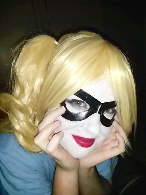 Michiko_SA_'s tweet photo. Late night makeup test for Harley Quinn @GeekFestSA can't wait now that it is all coming together! http://t.co/nVwOyAaqJR