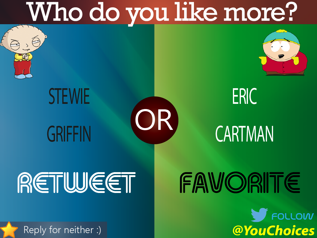 YouChoices's tweet photo. Stewie or Eric? http://t.co/cG0kgoINc0