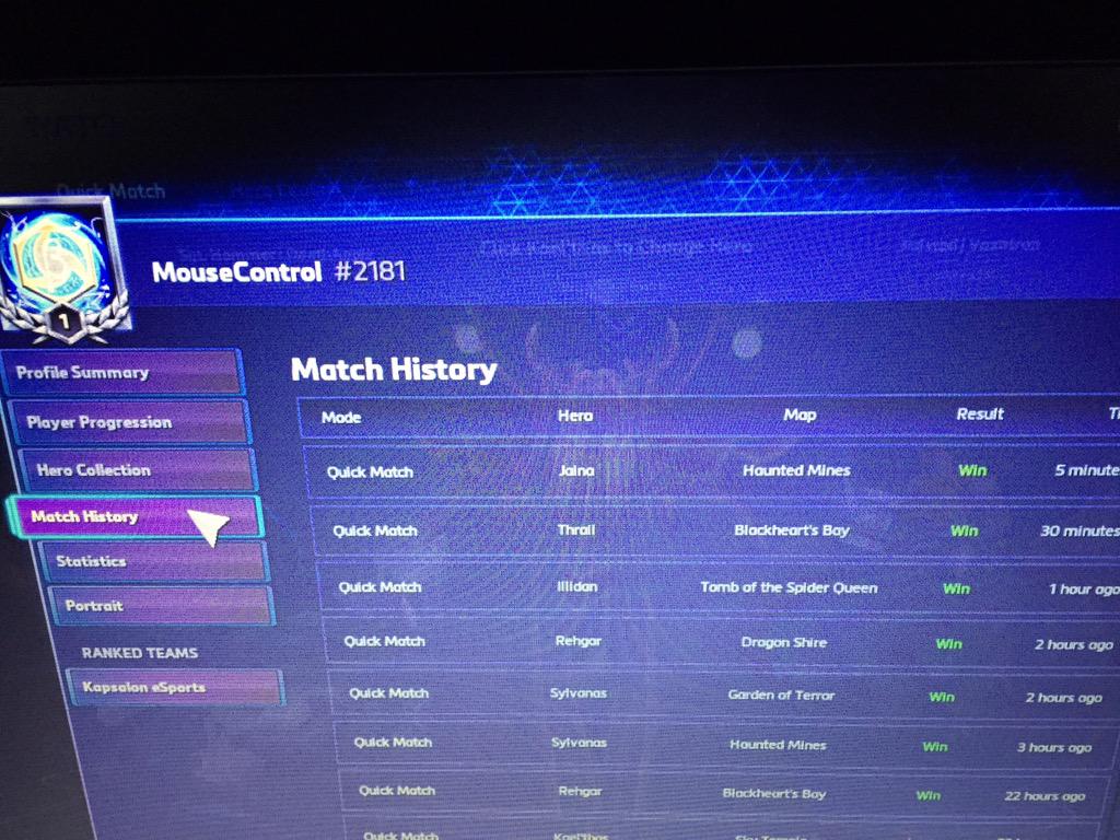 mouseC_HOTS's tweet photo. Some quickmatches with friends @BlizzHeroes #hots #quickmatches #rank1 #HeroesOfTheStorm #heroes2015 http://t.co/biIFZNXnS8