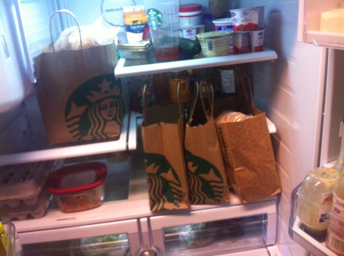 Workin at Starbucks has it's perks....like 4 bags of perks http://t.co/VmTJU2uqoP<a href="/tag/fridaynight"class="tags"><span>#fridaynight</span></a><a href="/tag/liberty"class="tags"><span>#liberty</span></a>