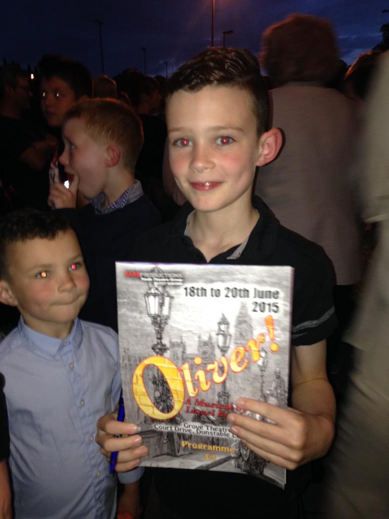 rainbowkaz's tweet photo. So proud of my son for performing in Oliver at the Grove last night it was an absolutely brilliant show.  @RareUK http://t.co/1tSz7IC9tB