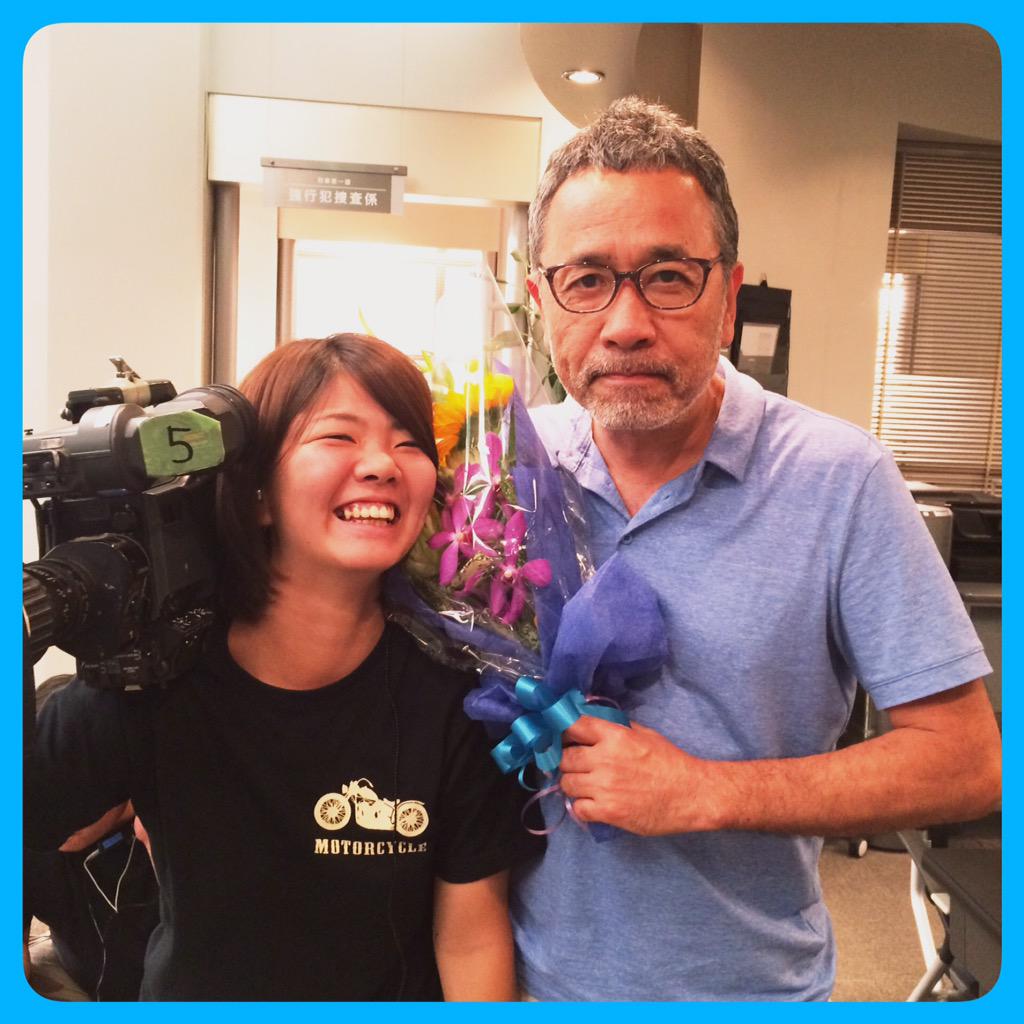 Do_S_Deka's tweet photo. そして「ドS刑事」1.2.3.7.9.11話を担当した中島監督もお疲れ様でした！勢いと力強い、愉快な演出でみんなをひっぱってくれました！写真はカメアシちゃんと。
「いっぱい戦いながらこの作品を作ってました！ありがとう！」
#ドS刑事 http://t.co/GLCaT1t2WB