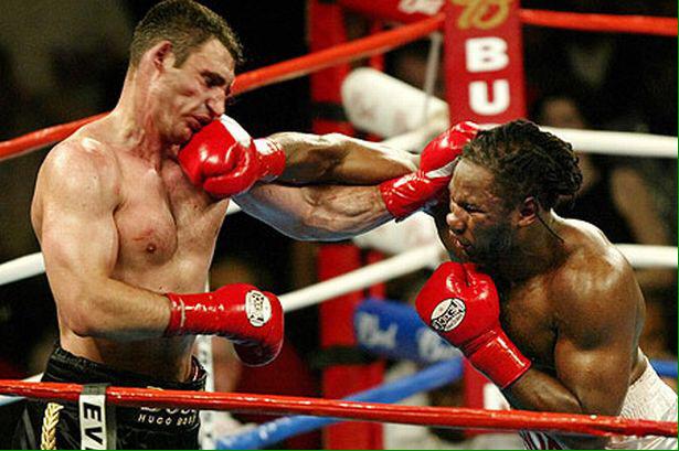 BoxingTriviaGuy's tweet image. #OnThisDay in 2003, in his last fight, Lennox Lewis beat Vitali Klitschko in 6 rounds. Klitschko needed 60 stitches.