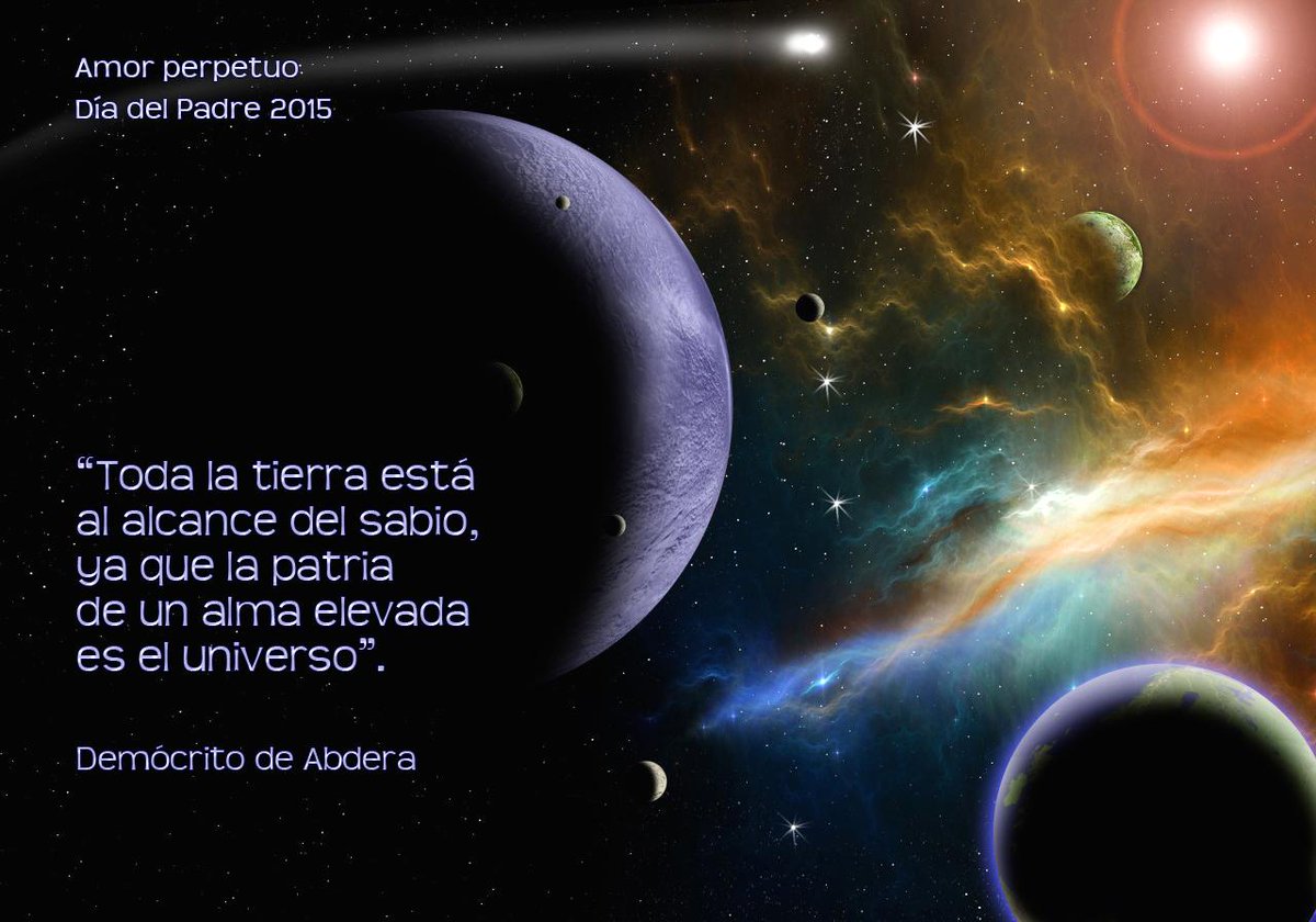 concienciadiam's tweet photo. ¡Feliz #DiaDelPadre!
"Toda la tierra está al alcance del sabio, ya que la patria de un alma elevada es el universo". http://t.co/CkjvSQ7nHq