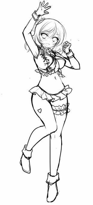 夏コミの何かのラフです。なんの衣装でしょう、わかるかなー(・∀・`*) 