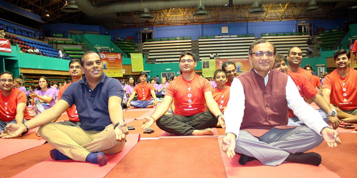 DevirupaM's tweet photo. Indian ambassadors participating in #YogaDay events from Indonesia to Japan, Malaysia &amp; Sri Lanka #IDY http://t.co/UO0E9bDMP8