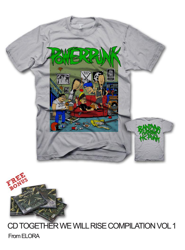 PROUDMERCH's tweet image. Ts. Power Punk - Bandung Grinding HC Punk. IDR. 125.000