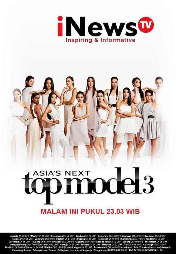 SeputariNews's tweet photo. Utk para penonton Asia's Next Top Model 3, khusus hari ini #ANTM3 ada sedikit perubahan jadwal menjadi pkl 23.03 WIB http://t.co/T0Gnr6h2Zl