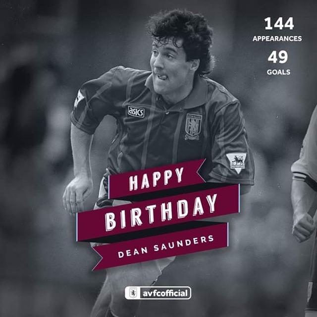 HAPPY BIRTHDAY: Wishing Dean Saunders a fantastic day. Enjoy Deano! by avfcofficial 