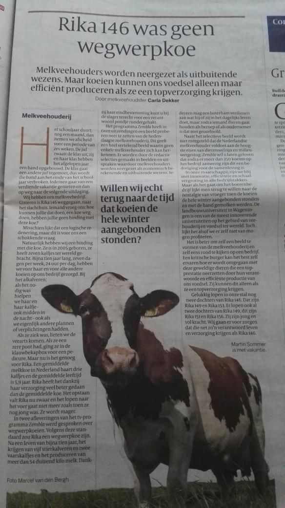 erbenwennemars's tweet image. Rika 146 was geen wegwerpkoe.
