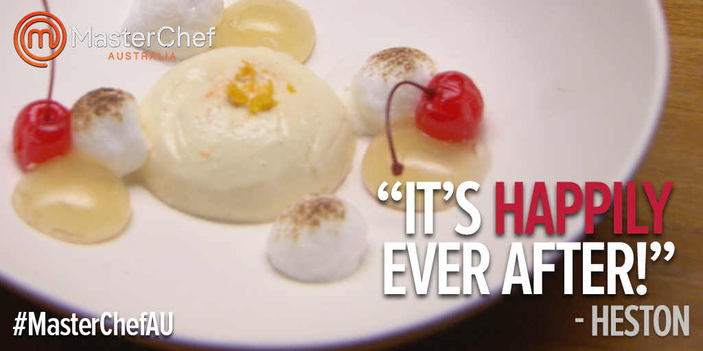 masterchefau's tweet photo. A fairytale ending! #MasterChefAU #hestonsback #kitchenfairytales http://t.co/J5ZiJKPwNg