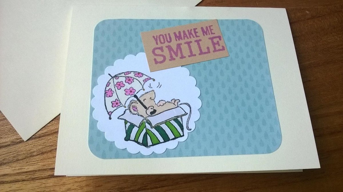 AlwaysnBlossom's tweet image. Mouse in gift box umbrella greeting card with envelope Blank insid… etsy.me/1eIX8Dx #Etsy #DecorativePattern