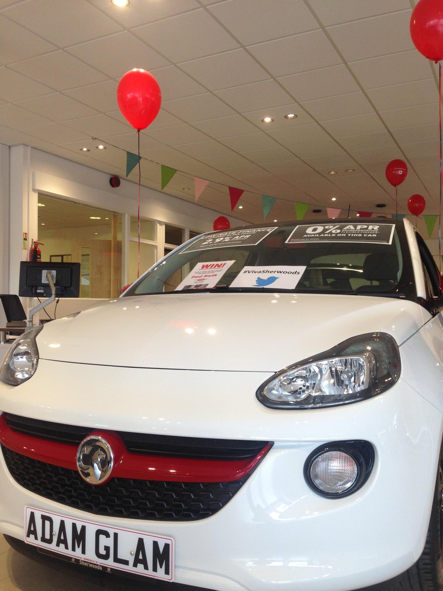 VauxhallADAMFan's tweet photo. The #ADAMGLAM welcomes the new #VauxhallViva at @SherwoodsUK this weekend! Join us for tea + cake! http://t.co/udJuABPowN