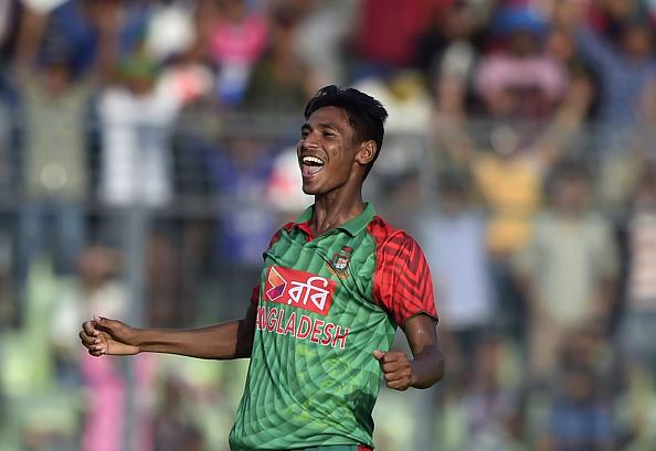 ICC's tweet photo. Mustafizur Rahman becomes just the 2nd player in ODI history to take two 5 Wicket hauls in his first 2 ODIs #BANvIND http://t.co/tuIpV2t6ap